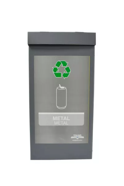 Cestino per il Riciclaggio - Cestino Zero Sprechi Grigio (METALLO)