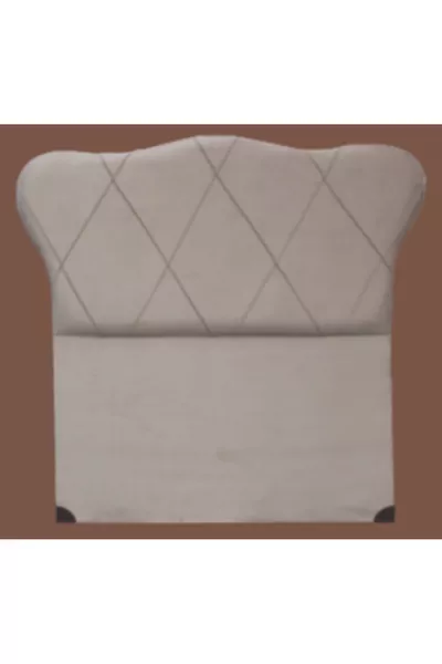 Testata Modello ALC GONDOL Cm Capitonné Baby Face Tessuto Rivestimento Crema Fatta a Mano