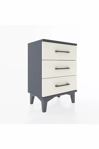 Arges Commode 3 Lades Antraciet-Leisteen