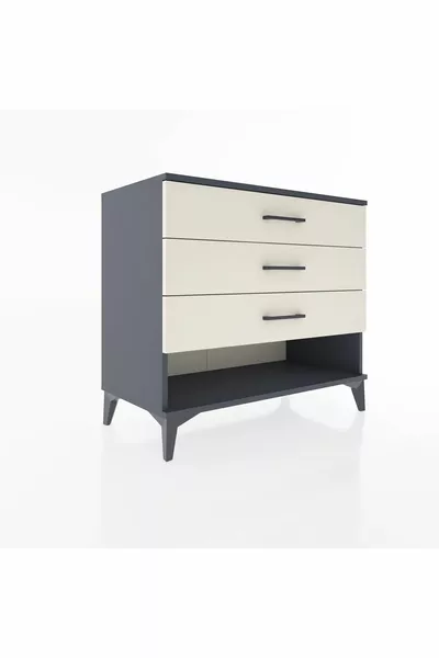 Commode Hyperion 3 tiroirs Anthracite-Silex