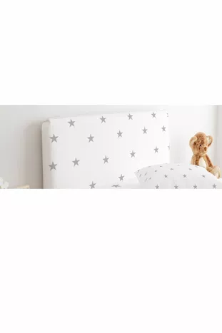 Bed Base Headboard Cover Gray Stars