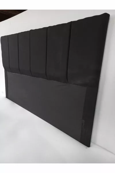 Tête de lit de base en lin noir fendu