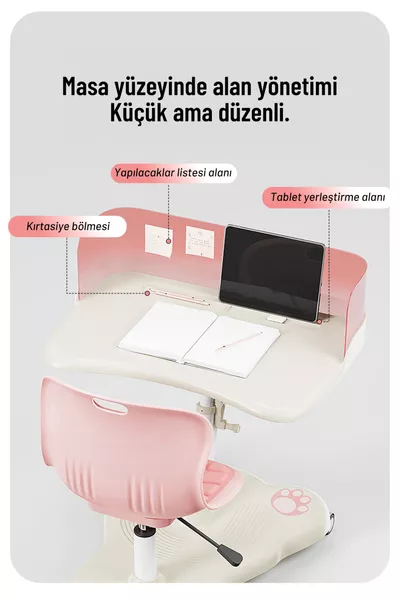 Plus Mobile Work Desk Pink