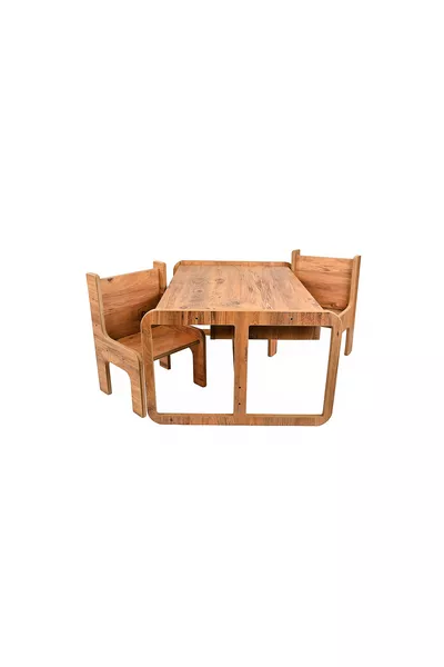 Table de jeu et d'activités pour enfants Industrial Living - Table de travail et de pâte à modeler - 2 chaises - MDF - CM