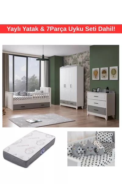Tokyo Baby and Child Bedroom Set / Bed and 7-Piece Sleep Set Included