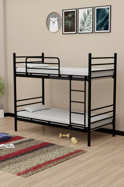 Damla Classic () Schwarzes Hochbett und Einzelbett