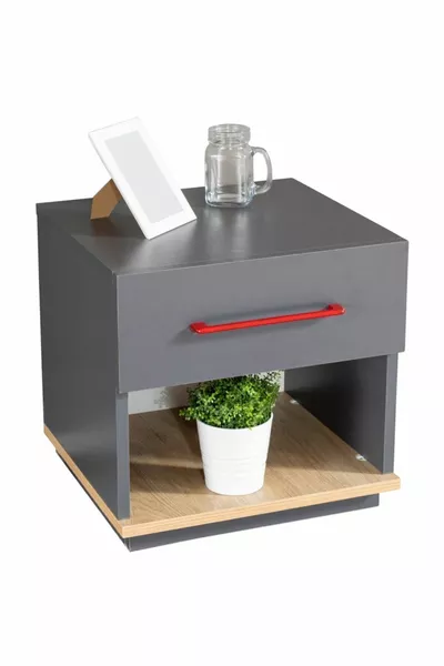 Table de chevet, Table de chevet avec un tiroir unique pour l'entrée
