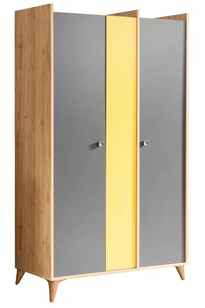 Camera da Letto Giovane Stile - Armadio a 3 Ante, Letto, Comodino, Cassettiera