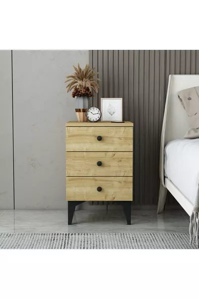 Commode Mobiga Tuana à 3 tiroirs