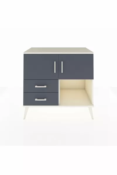 Hyperion Dressoir 2 Planken 2 Lades 2 Deuren Zandsteen-Antraciet
