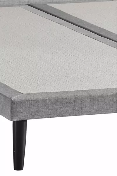Niron Slim Bed Frame - Single Bed Base - Metal Frame, High Legs, and Linen Fabric Bed