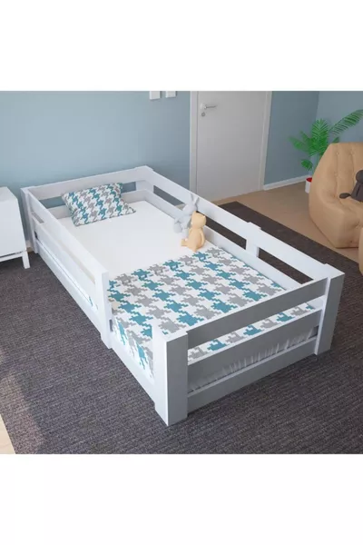 Vega Montessori % MDF Bettgestell Weiß  Passend für Matratze K
