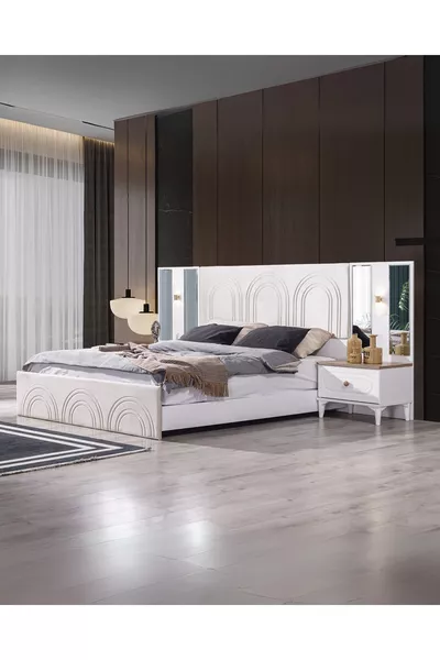 Bohem Yatak Odası Takımı (Dolap + Şifonyer + Komodin + Karyola)