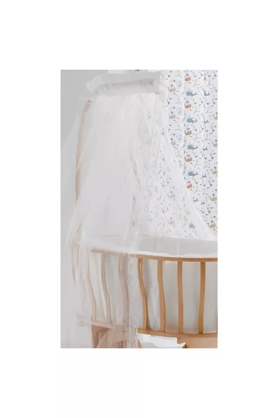 Natur Korb Wiege mit Schlaf-Set Creme