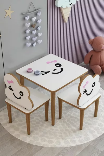 Ensemble Table et Chaise pour Enfant Table d'Activité Table de Jeu 1 Chaise 1 Table