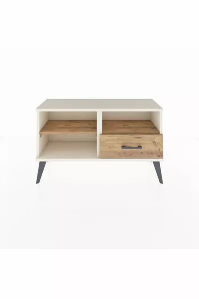 Arges Dresser with 2 Shelves and 1 Drawer, Moonstone-Pine