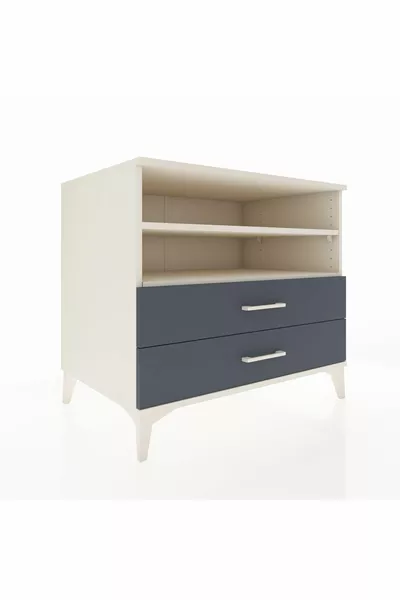 Kronos Dresser 2-Shelf 2-Drawer Moonstone-Anthracite