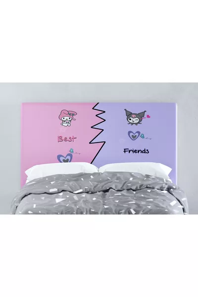 Kuromi e Melody Copri Testata del Letto