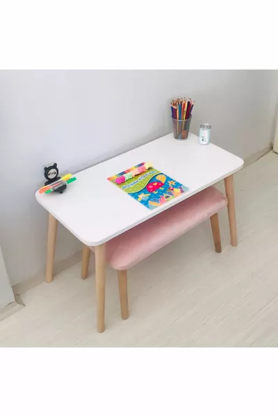 Lilyum Children's Study Desk 1 Piece Puff Activity Table Activity Table Set