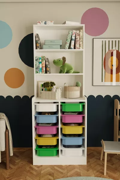 Armoire à Jouets Polyvalente Lisano Panier Multicolore