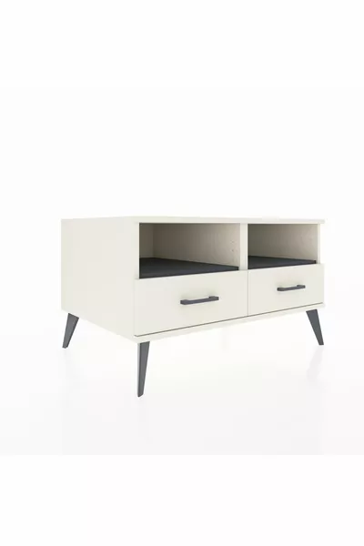 Kronos Dressoir 2 Planken 2 Lades Maassteen-Antraciet/Maassteen