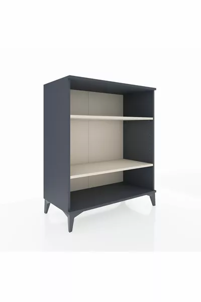 Commode Hyperion 2 étagères Anthracite-Pierre de lune