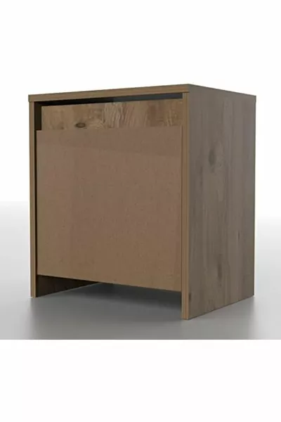 Yonlinesell Dekorex - Walnut Single Drawer Nightstand