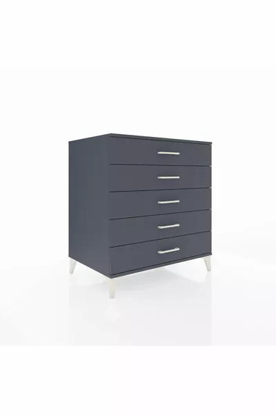 Cassettiera Kronos 5 Cassetti Antracite-Antracite