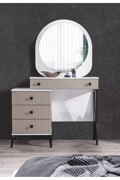 Stil (Kum Beji) Modern Aynalı Şifonyer