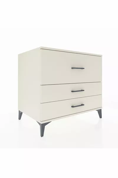 Kronos Dresser 3 Drawers Moonstone-Moonstone