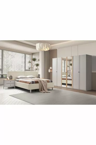 Mony Beige 6 Kapılı Yatak Odası Takımı