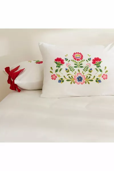 LuxShopping 100% Cotton 2-Piece Pillowcase Set Pink