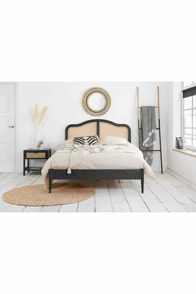 Blush Hazelnut Wood Bed Headboard