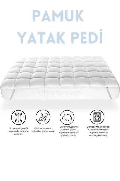 Protège-matelas avec coins élastiques, rembourré en coton à 100 %