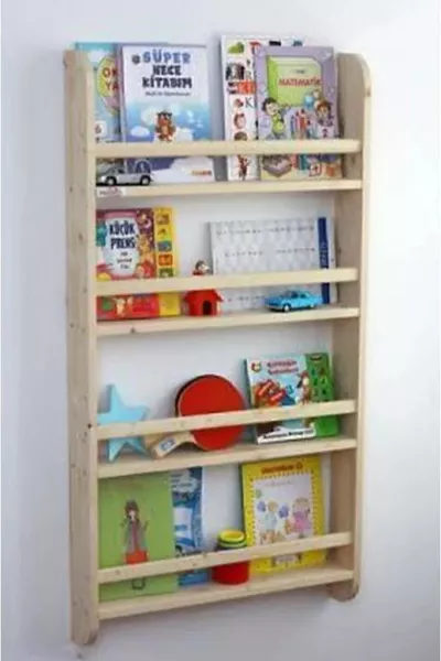 Bibliothèque Montessori Bibliothèque pour chambre d'enfant Montessori Bibliothèque en bois naturel Bibliothèque en bois x cm