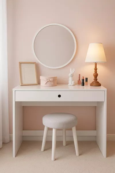Tavolo da Trucco con Cassetti – Design Minimalista, Materiale MDF, Elegante e Resistente