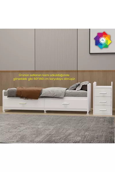 Berceau pour bébé évolutif à bascule avec 5 tiroirs et lit cadeau