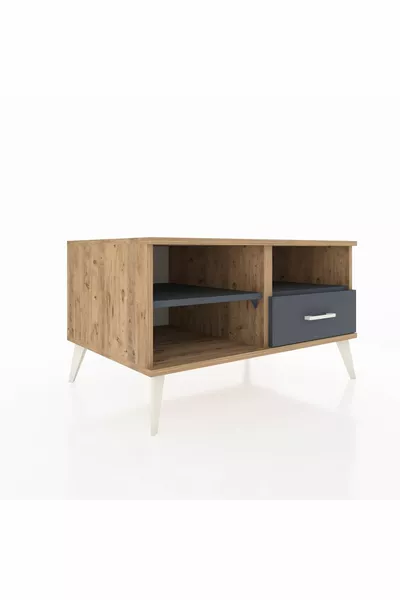 Kronos Dresser 2-Shelf Single Drawer Pine-Anthracite