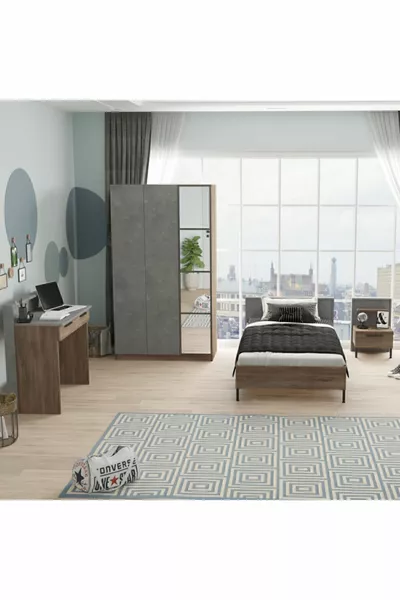 Комплект детска стая New Home Кафе-бетон