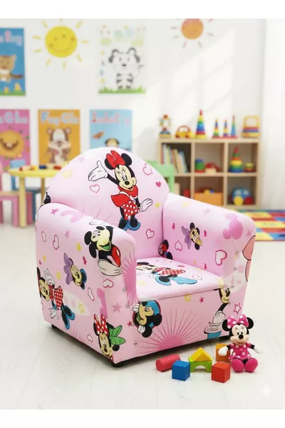 Seggiolino per bambini rosa con motivo di Topolino