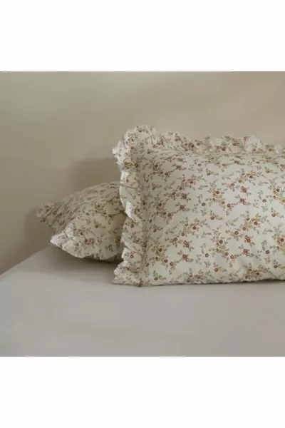 Mizu Fırfırlı 2'li Yastık Kılıfı Offwhite 