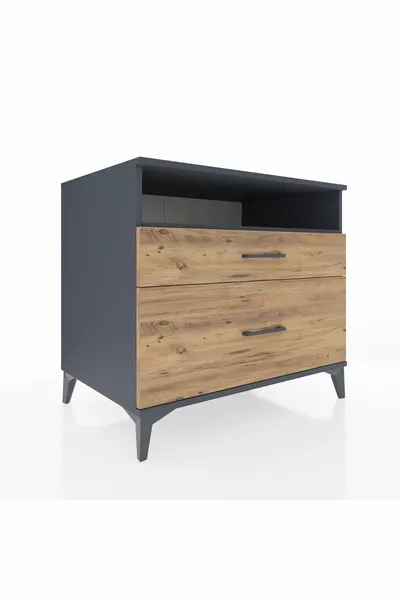 Kronos Dressoir Enkel Plank 2 Laden Antraciet-Den
