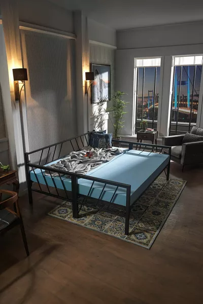 Glory Yavrulu Daybed Single-Double Metal Bed Frame Black