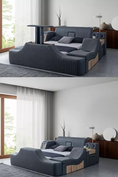 Sunshine TV Modular Massage Smart Bed Anthracite