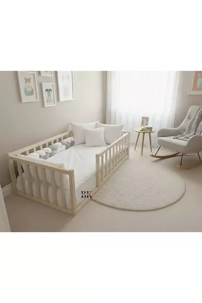 Trendy Montessori Natural Baby and Children's Bed