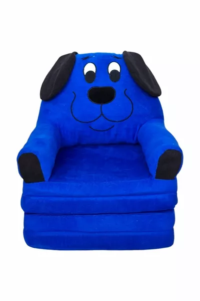 Chaise pour bébé/enfant pliante avec coussin, lit portable, canapé pouf en tissu avec motif chien
