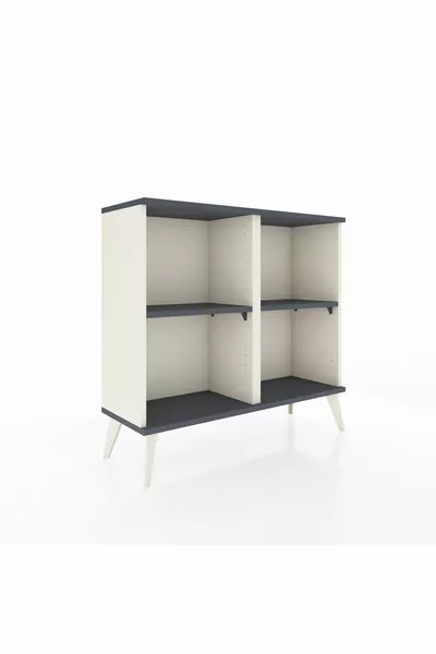 Commode Arges 2 étagères Pierre de lune-Anthracite