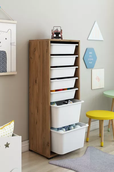 KIDS 7 Basket Toy Cabinet Toy Box Toy Storage Box