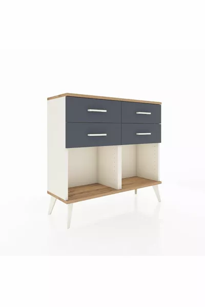 Arges Dresser 4 Drawers Moonstone-Pine/Anthracite