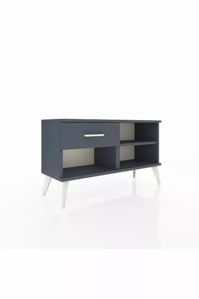 Arges Dresser Single Shelf Single Drawer Anthracite-Anthracite